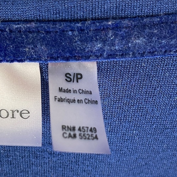 Nanette Lepore Velour Long Sleeve‎ Hooded Drawstring Shirt Women's Small Blue - Picture 8 of 9